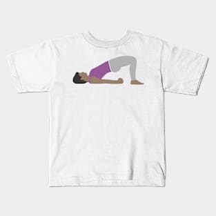 Bridge Yoga Pose Kids T-Shirt